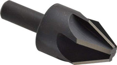 Keo - 1-1/4" Head Diam, 1/2" Shank Diam, 6 Flute 60° High Speed Steel Countersink - Bright Finish, 3" OAL, Single End, Straight Shank, Right Hand Cut - Best Tool & Supply