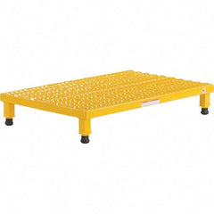 Vestil - 5" High x 24" Wide x 36" Deep, Yellow Step Stand - Steel, 500 Lb Capacity - Best Tool & Supply