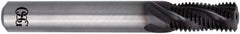 OSG - 3/8-16 UNC, 0.3" Cutting Diam, 3 Flute, Solid Carbide Helical Flute Thread Mill - Internal Thread, 19/32" LOC, 3" OAL, 5/16" Shank Diam - Best Tool & Supply