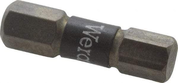 Wera - 6mm Hex Screwdriver Bit - 1/4" Drive, 1" OAL - Best Tool & Supply