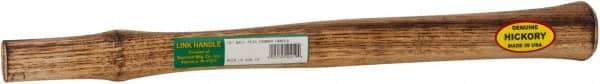 Made in USA - 18" Long Replacement Handle for Ball Pein, Machinist & Riveting Hammers - 1-3/16" Eye Length x 11/16" Eye Width, Hickory, Material Grade Type B - Best Tool & Supply