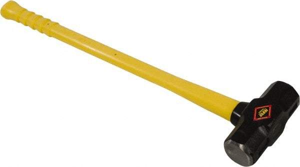 NUPLA - 12 Lb Head, Sledge Hammer - Steel Head, 2-1/2" Face Diam, Fiberglass Handle - Best Tool & Supply