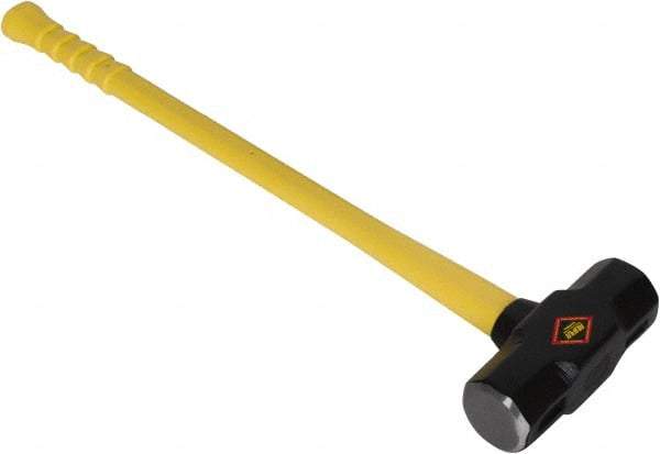 NUPLA - 16 Lb Head, Sledge Hammer - Steel Head, 2-7/8" Face Diam, Fiberglass Handle - Best Tool & Supply