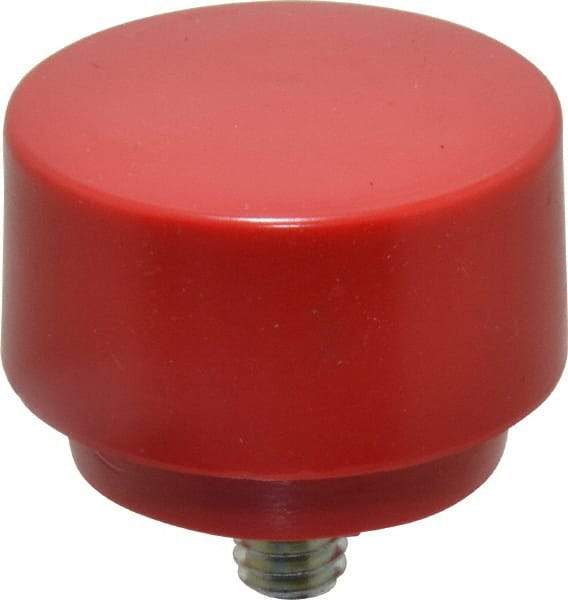 NUPLA - 1-1/2" Face Diam, Grade Medium, Red Hammer Tip/Face - Plastic - Best Tool & Supply