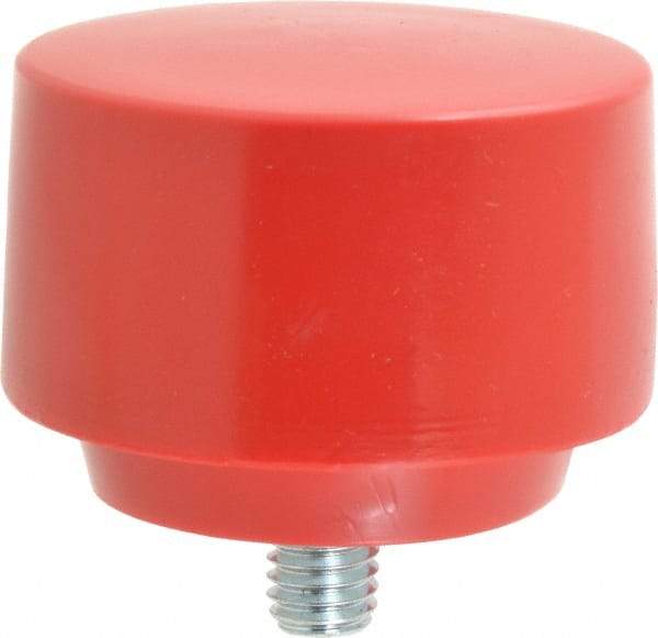 NUPLA - 2-1/2" Face Diam, Grade Medium, Red Hammer Tip/Face - Plastic - Best Tool & Supply