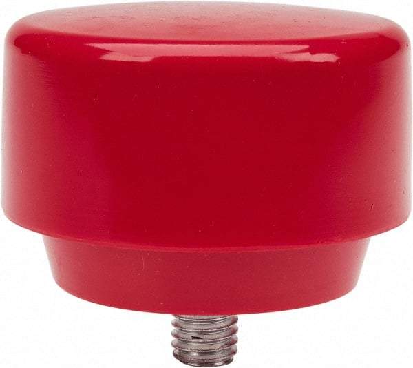 NUPLA - 3" Face Diam, Grade Medium, Red Hammer Tip/Face - Plastic - Best Tool & Supply