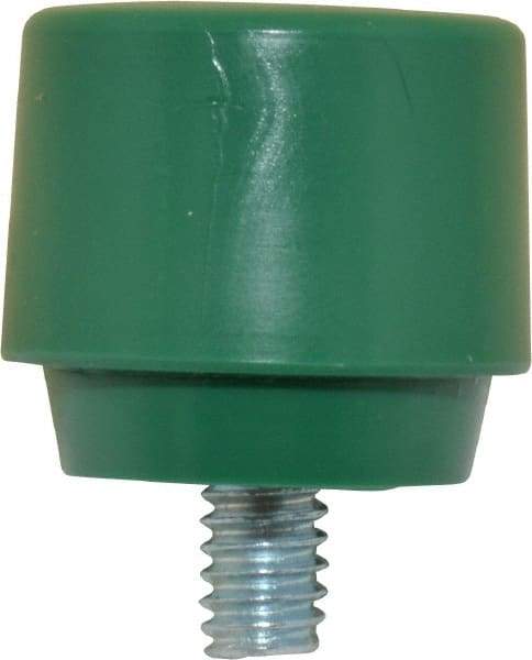 NUPLA - 1" Face Diam, Grade Tough, Green Hammer Tip/Face - Plastic - Best Tool & Supply