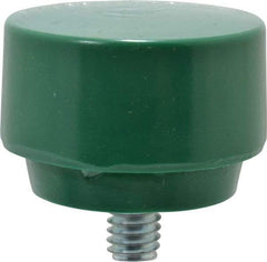 NUPLA - 1-1/2" Face Diam, Grade Tough, Green Hammer Tip/Face - Plastic - Best Tool & Supply