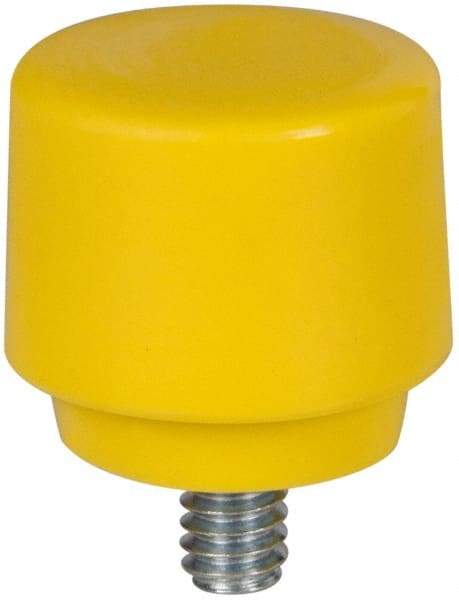 NUPLA - 1" Face Diam, Grade Extra Hard, Yellow Hammer Tip/Face - Plastic - Best Tool & Supply