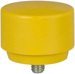 NUPLA - 2" Face Diam, Grade Extra Hard, Yellow Hammer Tip/Face - Plastic - Best Tool & Supply