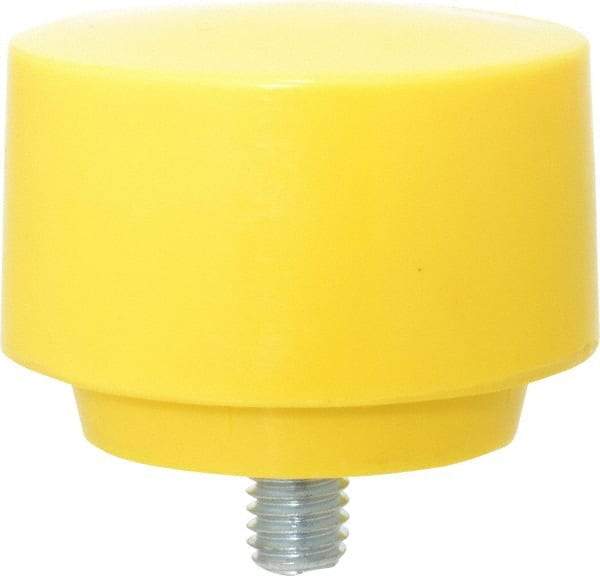 NUPLA - 2-1/2" Face Diam, Grade Extra Hard, Yellow Hammer Tip/Face - Plastic - Best Tool & Supply