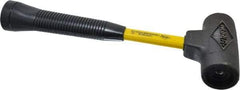 NUPLA - 16 oz Head 1-1/2" Face Diam Composite Rubber Dead Blow Hammer without Faces - Fiberglass Handle - Best Tool & Supply