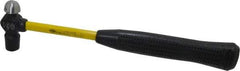 NUPLA - 1/4 Lb Head High Carbon Steel Ball Pein Hammer - 11" Fiberglass Handle, 3/4" Face Diam, 11" OAL, Fiberglass with Cushion Grip - Best Tool & Supply