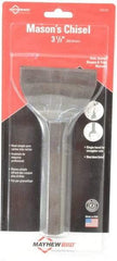 Mayhew - 7" OAL x 3-1/2" Blade Width Brick Chisel - Best Tool & Supply