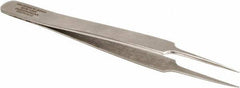 Aven - 4-1/2" OAL 5-SA Precision Tweezers - Tapered Ultra Fine, Subminiature Assembly - Best Tool & Supply