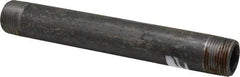 Made in USA - Schedule 80, 1" Diam x 9" Long Black Pipe Nipple - Threaded - Best Tool & Supply