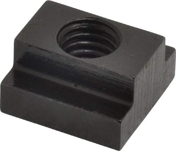 Gibraltar - 7/16-14 Tapped Through T Slot Nut - 1/2" Slot Width, 7/8 x 9/32" Base Width x Height, 7/8 x 1/2" OAL x Height - Best Tool & Supply