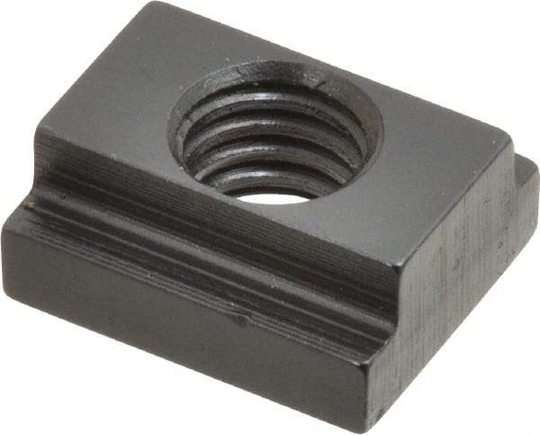 Gibraltar - 7/16-14 Tapped Through T Slot Nut - 1/2" Slot Width, 3/4 x 7/32" Base Width x Height, 7/8 x 3/8" OAL x Height - Best Tool & Supply