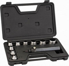 General - 10 Piece, 1/4 to 1", Hollow Punch Set - Comes in Plastic Case - Best Tool & Supply