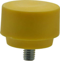 NUPLA - 1-1/2" Face Diam, Grade Extra Hard, Yellow Hammer Tip/Face - Plastic - Best Tool & Supply