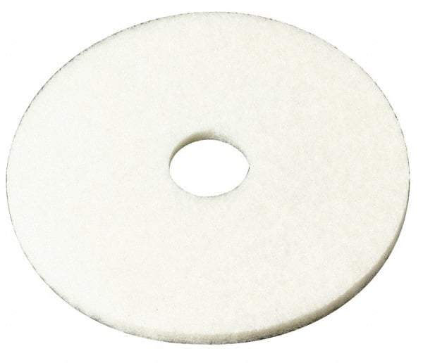 3M - Spray Buffing Pad - 18" Machine, White Pad, Polyester - Best Tool & Supply