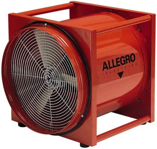 Allegro - 20" Inlet, Electric AC Axial Blower - 0.5 hp, 2,950 CFM (Two 90° Bends), 3,150 CFM (One 90° Bend) & 4,650 CFM (Free Air), Explosion Proof, 230 Max Voltage Rating - Best Tool & Supply