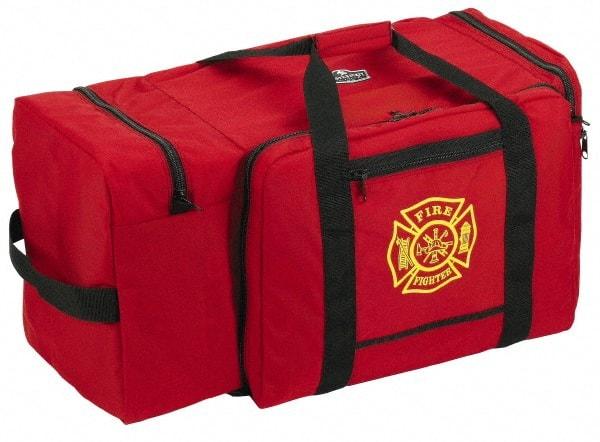 Ergodyne - 3 Pocket, 7,280 Cubic Inch, 1000D Nylon Empty Gear Bag - 21 Inch Wide x 15 Inch Deep x 16 Inch High, Red, Fire and Rescue Logo, Model No. 5005 - Best Tool & Supply