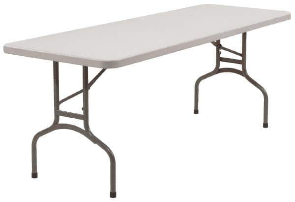 NPS - 72" Long x 30" Wide x 29-1/2" High, Lightweight Folding Table - Light Gray - Best Tool & Supply