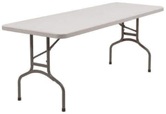 NPS - 96" Long x 30" Wide x 29-1/2" High, Lightweight Folding Table - Light Gray - Best Tool & Supply