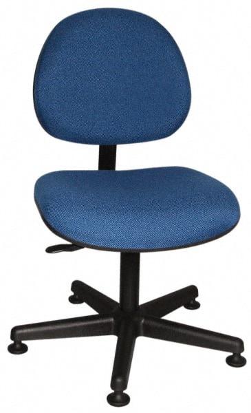 Bevco - Adjustable Chair - 18" Wide x 18" Deep, Olefin Seat, Blue - Best Tool & Supply