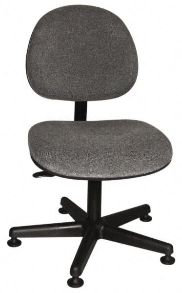 Bevco - Adjustable Chair - 18" Wide x 18" Deep, Olefin Seat, Gray - Best Tool & Supply