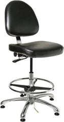 Bevco - Swivel Stool - 20" Wide x 18" Deep, Vinyl Seat, Black - Best Tool & Supply