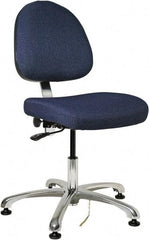 Bevco - ESD Swivel Chair - 20" Wide x 18" Deep, Fabric Mesh Seat, Navy - Best Tool & Supply