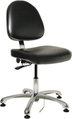 Bevco - Adjustable Chair - 20" Wide x 18" Deep, Vinyl Seat, Black - Best Tool & Supply