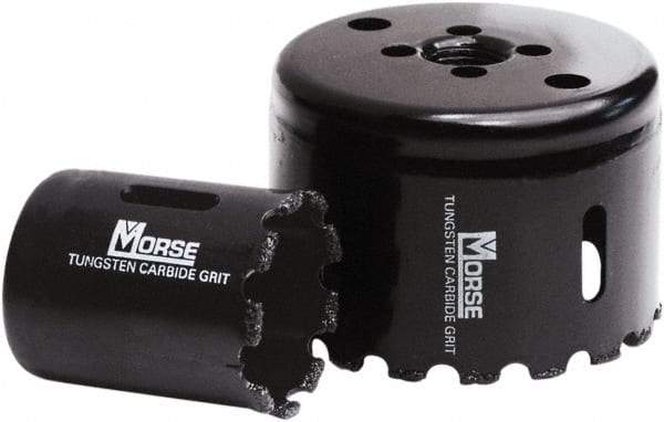 M.K. MORSE - 1-1/8" Diam, 1-15/16" Cutting Depth, Hole Saw - Carbide Grit Saw, Gulleted Edge - Best Tool & Supply