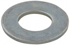 Value Collection - 1/2" Screw, Grade 2 Steel SAE Flat Washer - 0.521" ID x 1.092" OD, 0.121" Thick, Zinc-Plated Finish - Best Tool & Supply