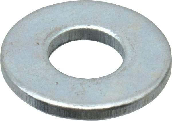 Value Collection - #8 Screw, Grade 2 Steel SAE Flat Washer - 0.183" ID x 0.45" OD, 0.067" Thick, Zinc-Plated Finish - Best Tool & Supply