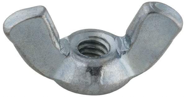 Value Collection - #10-24 UNC, Steel Standard Wing Nut - Grade 2, 0.91" Wing Span, 0.47" Wing Span - Best Tool & Supply