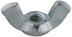 Value Collection - #6-32 UNC, Steel Standard Wing Nut - Grade 2, 0.72" Wing Span, 0.41" Wing Span - Best Tool & Supply