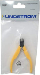 Lindstrom Tool - 4-1/4" OAL, 0.049" Capacity, Full-Flush Diagonal Cutter - 3/8" Jaw Length, Tapered Head, Plastic Ergonomic Handle - Best Tool & Supply