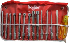 Xcelite - 14 Piece, 3/16 to 1/2" Nut Driver & Screwdriver Set - Hollow Shaft, Plastic Handle - Best Tool & Supply