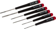 Wiha - 6 Piece Slotted Screwdriver Set - Round Shank, Ergonomic Handle - Best Tool & Supply