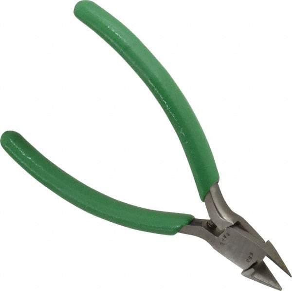 Xcelite - 4" OAL, Semi-Flush Wire Cutter - 13/32" Jaw Length x 7/16" Jaw Width, Slim Tapered Head, ESD Cushion Handle - Best Tool & Supply