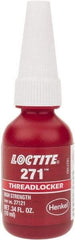 Loctite - 10 mL Bottle, Red, High Strength Liquid Threadlocker - Series 271, 24 hr Full Cure Time, Hand Tool, Heat Removal - Best Tool & Supply