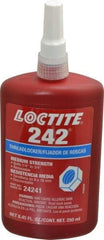 Loctite - 250 mL Bottle, Blue, Medium Strength Liquid Threadlocker - Series 242, 24 hr Full Cure Time, Hand Tool, Heat Removal - Best Tool & Supply