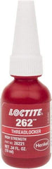 Loctite - 10 mL Bottle, Red, High Strength Liquid Threadlocker - Series 262, 24 hr Full Cure Time, Hand Tool, Heat Removal - Best Tool & Supply