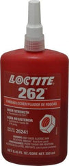 Loctite - 250 mL Bottle, Red, High Strength Liquid Threadlocker - Series 262, 24 hr Full Cure Time, Hand Tool, Heat Removal - Best Tool & Supply