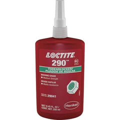 Loctite - 250 mL Bottle, Green, Medium Strength Liquid Threadlocker - Series 290, 24 hr Full Cure Time, Hand Tool, Heat Removal - Best Tool & Supply