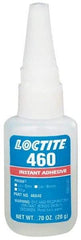 Loctite - 0.70 oz Bottle Tan Instant Adhesive - Series 460, 50 sec Fixture Time, 24 hr Full Cure Time, Bonds to Plastic & Rubber - Best Tool & Supply