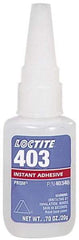 Loctite - 0.70 oz Bottle Clear Instant Adhesive - Series 403, 50 sec Fixture Time, 24 hr Full Cure Time, Bonds to Plastic & Rubber - Best Tool & Supply